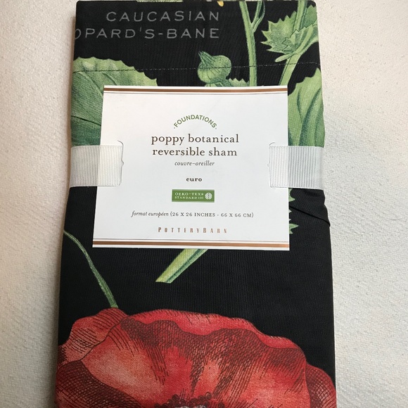 Pottery Barn Bedding Pottery Barn Poppy Botanical Reversible Euro